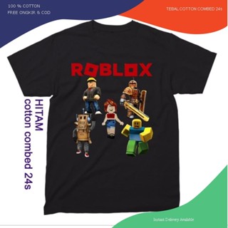 Roblox 兒童 T 恤 One Roblox 童裝一件純棉精梳 24s 1-11 歲時尚男女通用