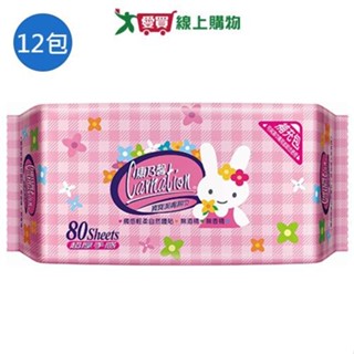 康乃馨寶寶潔膚濕巾補充包80片x12包(箱)【愛買】