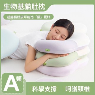 【臺灣出貨】貓肚枕 護頸助眠枕 高密度記憶棉雲感枕芯 學生宿舍枕​