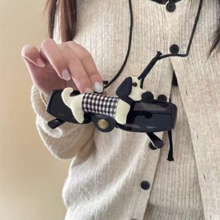 格紋發條小臘腸狗行動式墨鏡掛繩防脫落防掉收納掛脖眼鏡鏈女可愛 汽車飾品 nNwd