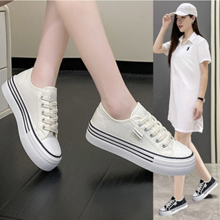 新品熱銷🌸ins韓版帆布鞋女2025夏季新款百搭學生平底跑步板鞋休閒鞋女FBNV