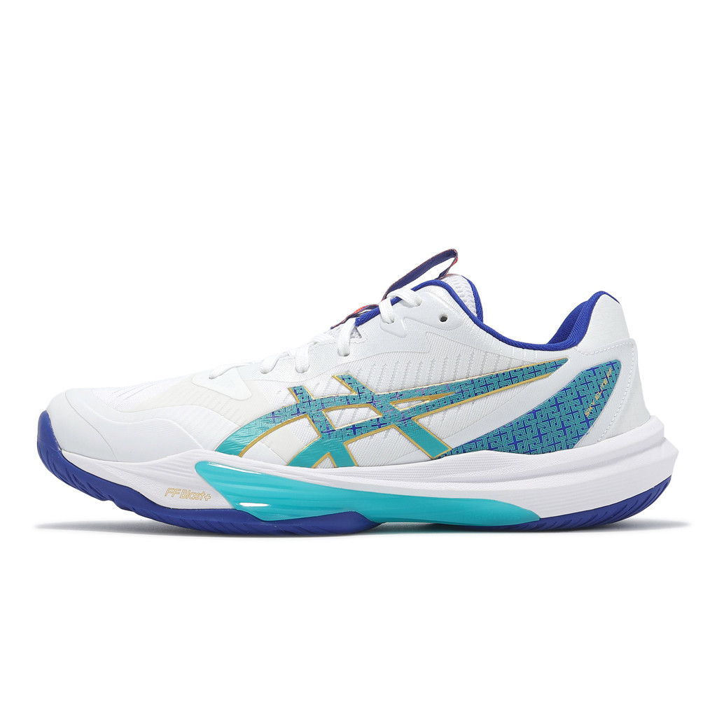 Asics 排球鞋 Sky Elite FF 3 男女鞋 白藍 一期一會系列 攻擊手 [ACS] 1051A093960