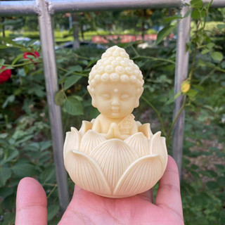 熱銷爆款象牙果寶寶佛蓮花底座釋迦牟尼佛手把件佛像Q版如來汽車家居擺件