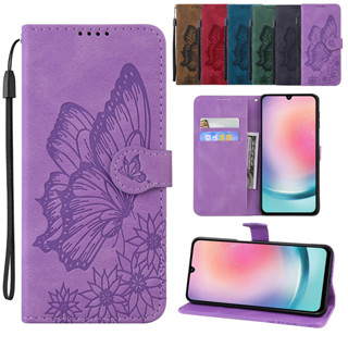 蝴蝶壓花翻蓋皮套 適用 iPhone 16 15 14 13 11 Pro Max Plus 蘋果 插卡支架防摔套手機殼