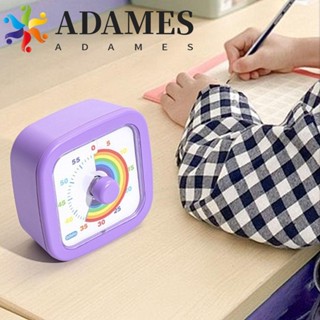 ADAMES可視計時器,60分鐘超靜音倒計時鬧鐘,卡通片視覺化圓形/方形自律廚房定時器廚房烹飪