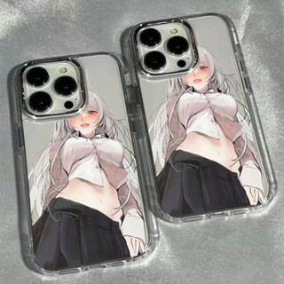 潮流卡通性感動漫少女 手機殼 透明 適用iPhone 16Pro 15Pro XS 14ProMax 13 12Pro