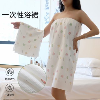 浴裙按摩汗蒸服裹胸一次性浴袍6.10浴袍客人卡通浴服桑拿美容院抹胸