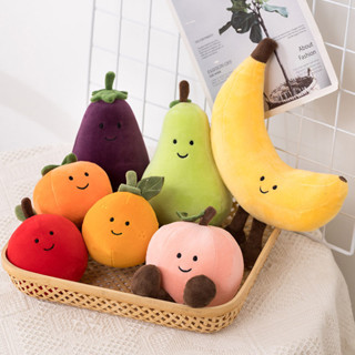 jellycat毛絨公仔水果系列可愛卡通香蕉水蜜桃兒童毛絨玩具