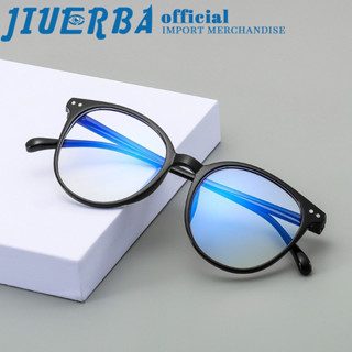 JIUERBA 時尚防輻射電腦眼鏡圓框女式防藍光眼鏡