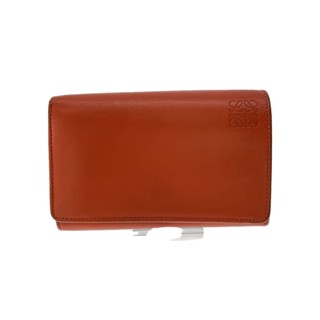 LOEWE 羅威 長錢包皮革 ORN 純色字元女士保護套附收納袋 日本直送 二手