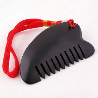按摩梳 Massage comb 泗濱砭石刮痧板面部臉部背部全身通用套裝頭部按摩梳子防脫髮