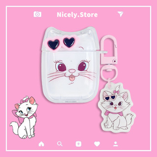可愛的迪士尼瑪麗貓無線藍牙耳機套相容 Airpods 1 2 Airpod Pro Pro2 Air Pods 3 4殼