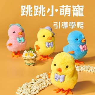 跳跳雞 模擬小雞 跳跳小雞 會跑的發條玩具 小雞玩具 寶寶玩具 發條小雞 模擬毛絨玩具兒童禮物 跳跳小萌寵
