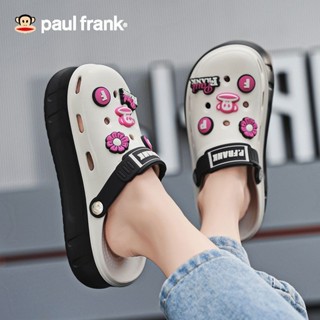 時尚洞洞鞋Paul Frank/大嘴猴洞洞鞋男女款防滑厚底eva踩屎感外穿情侶涼拖鞋
