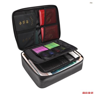 全新防火文件袋帶拉鍊封口防火防水錢袋收納袋收納袋家庭辦公室旅行安全袋檔案檔案錢卡護照 Va