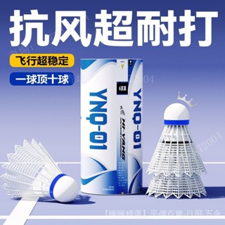 【優品】嗨氧羽毛球模擬尼龍羽毛球正品不易耐打不爛12防風比賽訓練室內外