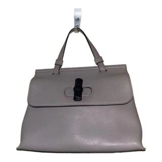 GUCCI 古馳 手提包 竹節系列 Daily 灰色 2way mercari 日本直送 二手