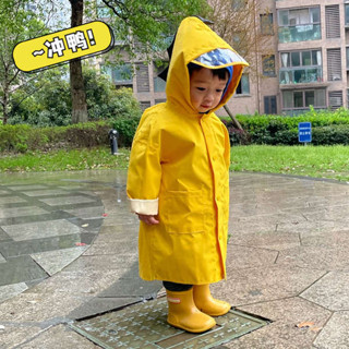 輕便雨衣 兒童雨衣 可愛 兒童雨衣衝鋒衣加厚紅色恐龍男童女童幼兒園寶寶輕便防水雨服3歲