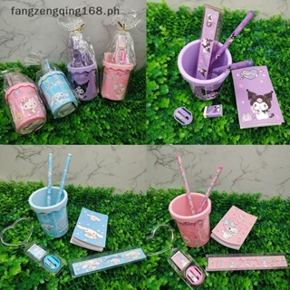 F8ph 三麗鷗 Hello Kitty 筆筒文具套裝 Kuromi My Melody 鉛筆橡皮擦尺子卷筆刀 Cinn