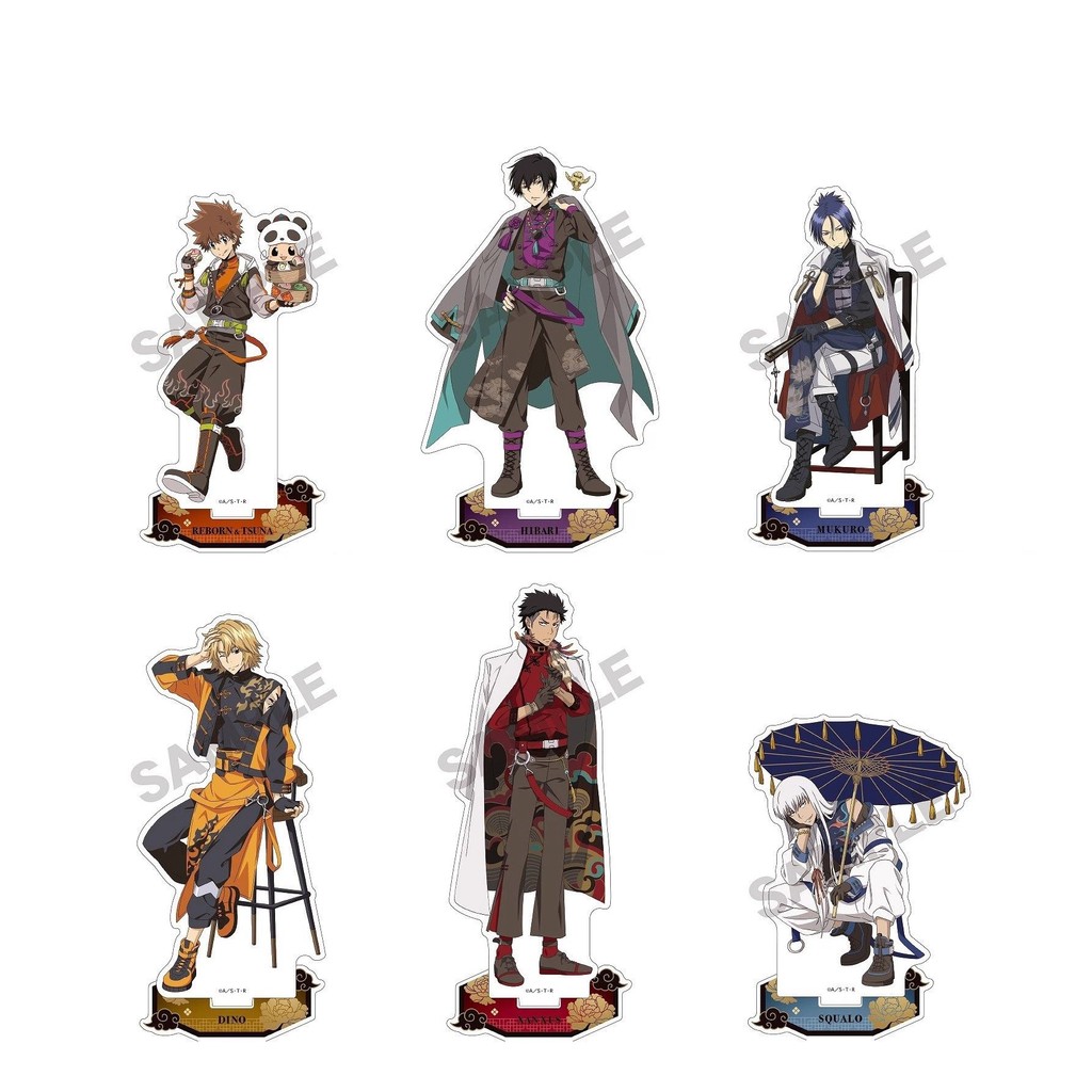 正版 CRUX 傢庭敎師 REBORN 新繪中華風 角色亞剋力立牌 雲雀恭彌 沢田綱吉 六道骸 動漫 週邊 免運