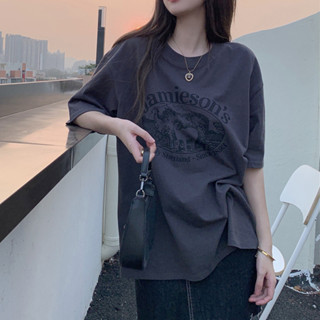 短袖 上衣 上衣女 t恤 純棉 女裝 復古 寬鬆 美式上衣 短袖t恤 韓系上衣 女生上衣 夏季女上衣 顯瘦套裝 時尚女裝