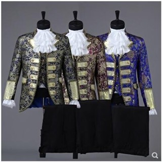 歐洲男士宮廷禮服表演服白馬王子舞臺復古歐式話劇表演服裝成人款
