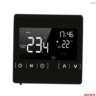用於家庭可程式設計電地暖系統溫度調節器 AC 85-250V 溫度控制器的 LCD 觸控屏恆溫器
