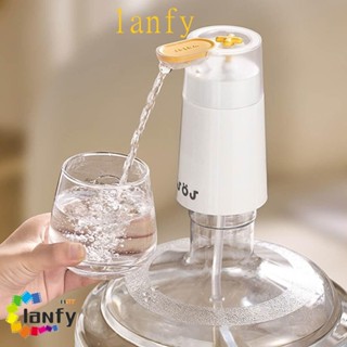 LANFY電動水壺泵,USB充電式自動分配器自動水泵,可愛的一鍵開關低噪音帶延長軟管飲水機桶裝水