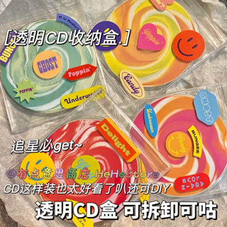 現貨『小卡展示架』 ins風透明高畫質CD收納盒追星必get神器透明標準CD盒愛豆專輯封頁