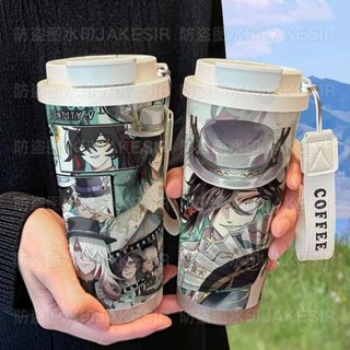 不鏽鋼吸管杯 玻璃吸管杯 第五人格宿傘之魂保溫杯316不鏽鋼大容量吸管水杯車用咖啡杯男女