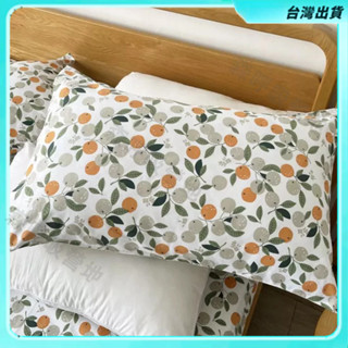 【呼吸營地】臺灣出貨 枕頭套 2入 一對 純棉枕套 素色枕頭套 枕頭 信封枕套 【純棉枕套】100%全棉斜紋碎花田園風