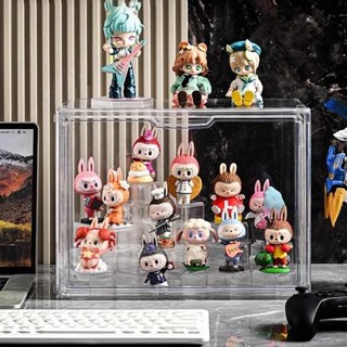 公仔收納盒 小展示櫃 泡泡瑪特popmart透明壓克力收納盒展示架模型櫃子模型公仔盲盒子