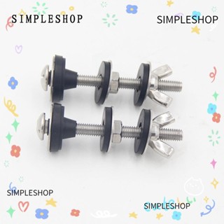 SIMPLESHOP 2 件馬桶螺栓,可調節不銹鋼馬桶水箱螺絲緊韌體,通用超長重型墊圈墊圈浴室