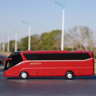 【精品】現貨1:42 原廠 蘇州金龍 海格客車KLQ6127BAE51公路客車巴士合金模型