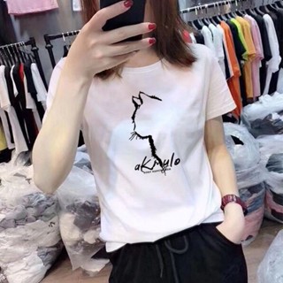 衣時尚 大碼上衣 短袖T卹 印花T卹 T恤衫中大尺碼 M-4XL新款寬鬆正肩圓領t卹短袖休閒小眾ins上衣-4096.