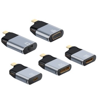Type-C公轉HDMI/DP母8K/4K 60Hz高清音頻道轉接頭支援PD充電65W適用華為三星手機投屏電視影音轉換器