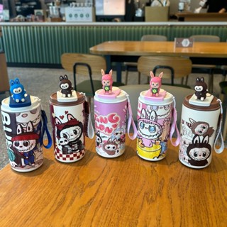 拉布布labubu 316不鏽鋼保溫杯 高顏值吸管杯 便攜杯 冰美式咖啡杯 環保杯 隨身杯 隨行杯 珍奶杯