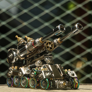品質保證—機械黨金屬拼裝坦克警模型3d立體拼圖高難玩具生日禮物情人節新年