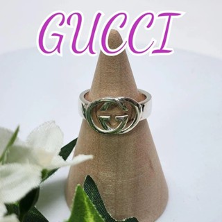 GUCCI 古馳 戒指 Interlocking系列 銀色 11號 日本直送 二手