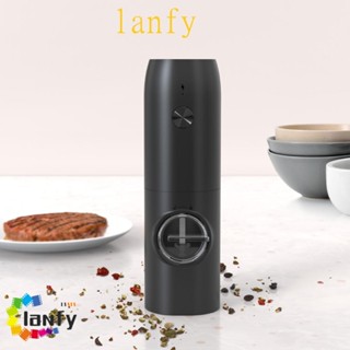 LANFY電動鹽胡椒研磨機,自動可充電式香料研磨器,家用粗細可調省力省力手持式胡椒磨餐廳