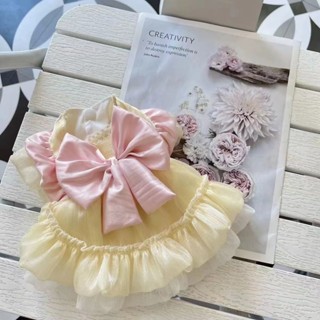 24H速髮熱賣現貨新品寵物衣服狗狗貓咪春夏季薄款 蕾絲蝴蝶結可愛公主裙洛麗塔女僕裝~
