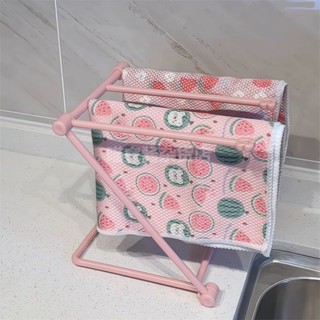【臺灣出貨】抹布架廚房用品置物架可折疊瀝水收納洗碗布檯面抹布掛架收納神器