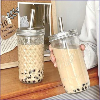 大象杯 珍珠奶茶環保杯 奶茶杯可循環使用玻璃重複用家用可吸珍珠的吸管杯子便攜簡約耐熱