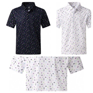 [新品上架 現貨]高爾夫短袖 高爾夫服裝 高爾夫上衣 熱銷高爾夫短袖馬球衫休閒領襯衫運動排汗材質男女通用可定製印花