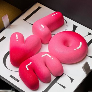 情人節LOVE字母慕斯甜品矽膠模告白蛋糕西點巧克力模