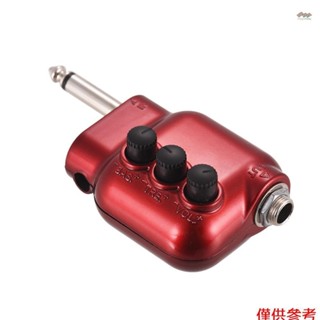 全新迷你前置放大器前置放大器 6.35 毫米插頭,帶低音高音 EQ 音量控制,適用於原聲吉他
