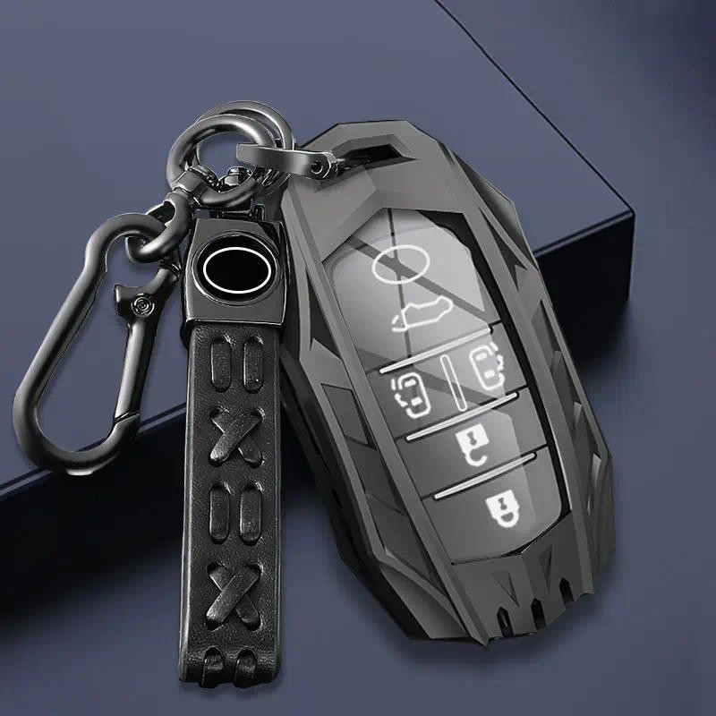 鋅合金適用於豐田 Sienna Senna 2021 2022 2023 智能遙控汽車鑰匙套保護套 Fob 5 6 按鈕