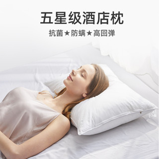 五星級酒店枕柔軟成人枕頭芯一對賓館學生宿捨不變形護頸單人枕頭枕頭 枕 獨立筒枕頭 飯店枕頭 低枕頭 高枕頭 記憶枕頭 透
