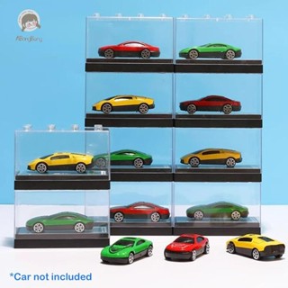 HOTWHEELS ABongBang 適用於 1:64 壓鑄小車模型收藏可堆疊風火輪火柴盒亞克力裝訂透明收納展示盒不錯