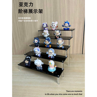 樂高展示盒 公仔收納 透明亞克力盲盒展示架階梯式多層收納架ins風桌面手辦模型陳列臺